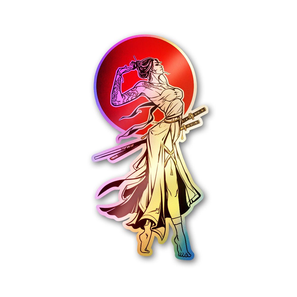 Samurai Girl 3.0 Holographic Stickers - Holographic stickers | STICK IT UP