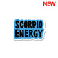 Scorpio Energy Sticker waterproof vinyl decal for laptop, bike, car & bottle