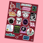 Scorpio Mini Sticker Sheet waterproof vinyl decal for laptop, bike, car & bottle