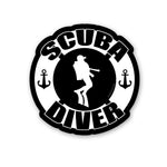 Scuba Diver Sticker waterproof vinyl decal for laptop, bike, car & bottle