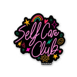 SELF CARE CLUB Sticker waterproof vinyl decal for laptop, bike, car & bottle