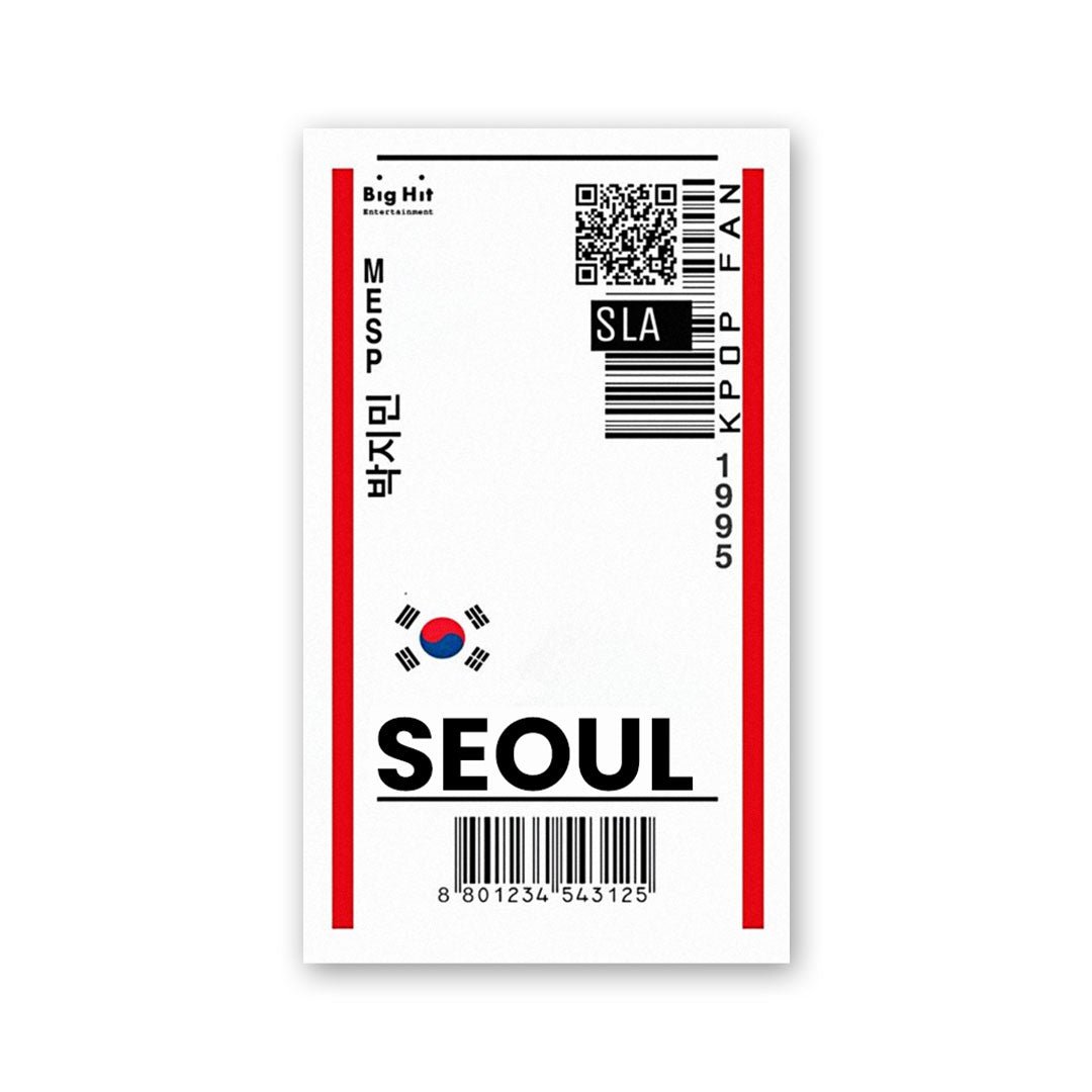 Seoul Sticker waterproof vinyl decal for laptop, bike, car & bottle