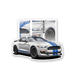 Shelby GT350 Sticker waterproof vinyl decal for laptop, bike, car & bottle