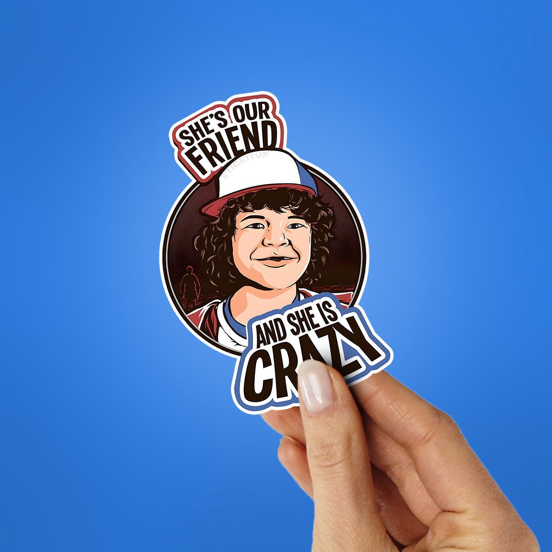 She's Our Friend Sticker waterproof vinyl decal for laptop, bike, car & bottle