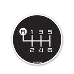 Shift Gear Sticker waterproof vinyl decal for laptop, bike, car & bottle