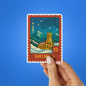 SHIMLA STAMP Sticker waterproof vinyl decal for laptop, bike, car & bottle