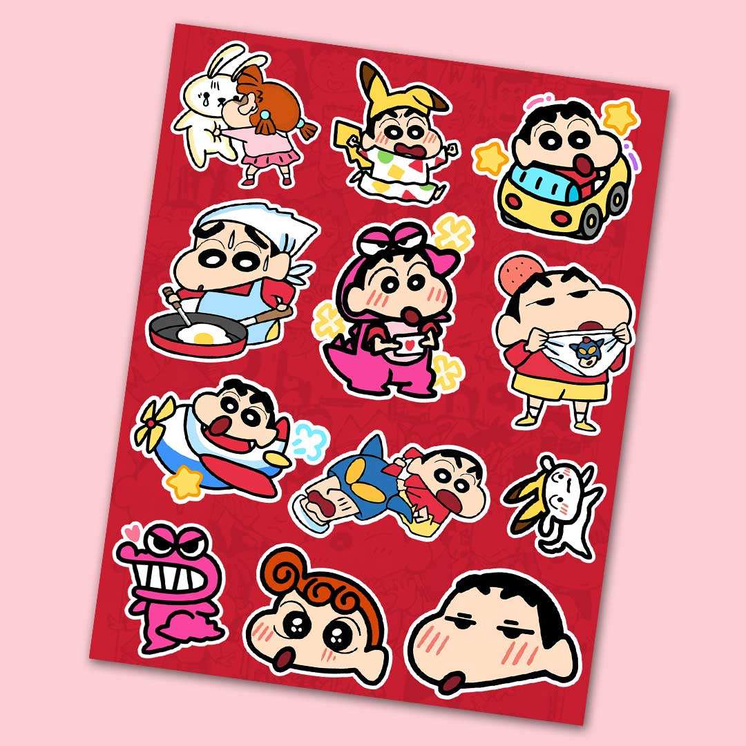 Mr.chan Mini Sticker Sheet waterproof vinyl decal for laptop, bike, car & bottle
