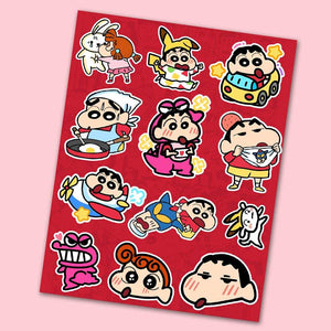 Mr.chan Mini Sticker Sheet waterproof vinyl decal for laptop, bike, car & bottle