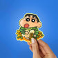 Mr.chan With Sunflower Sticker waterproof vinyl decal for laptop, bike, car & bottle