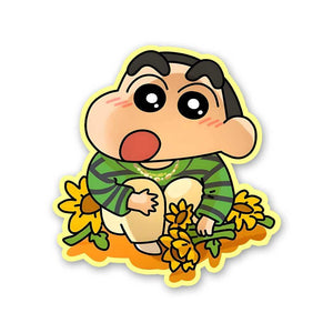 Mr.chan With Sunflower Sticker waterproof vinyl decal for laptop, bike, car & bottle