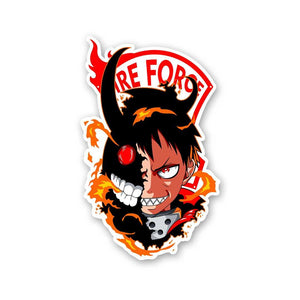 Shinra Fire Force Sticker waterproof vinyl decal for laptop, bike, car & bottle