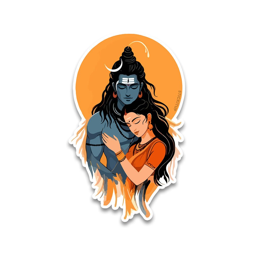 Shiv Paarvatee Bumper Sticker waterproof vinyl decal for laptop, bike, car & bottle