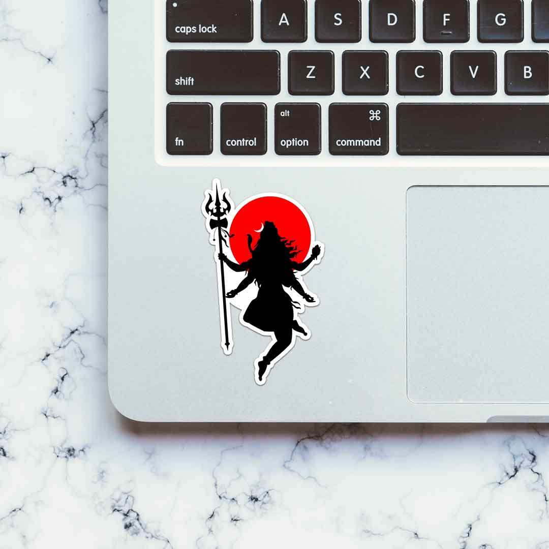Shiv Tandav Sticker waterproof vinyl decal for laptop, bike, car & bottle