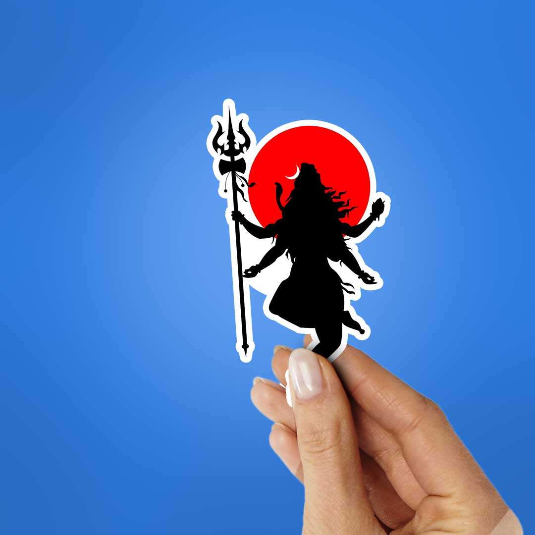 Shiv Tandav Sticker waterproof vinyl decal for laptop, bike, car & bottle