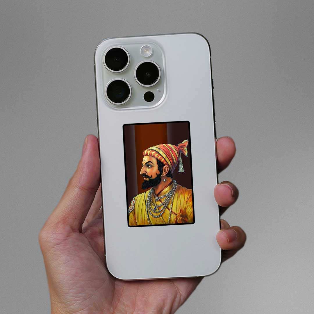 Shivaji Maharaj Ji Sticker waterproof vinyl decal for laptop, bike, car & bottle