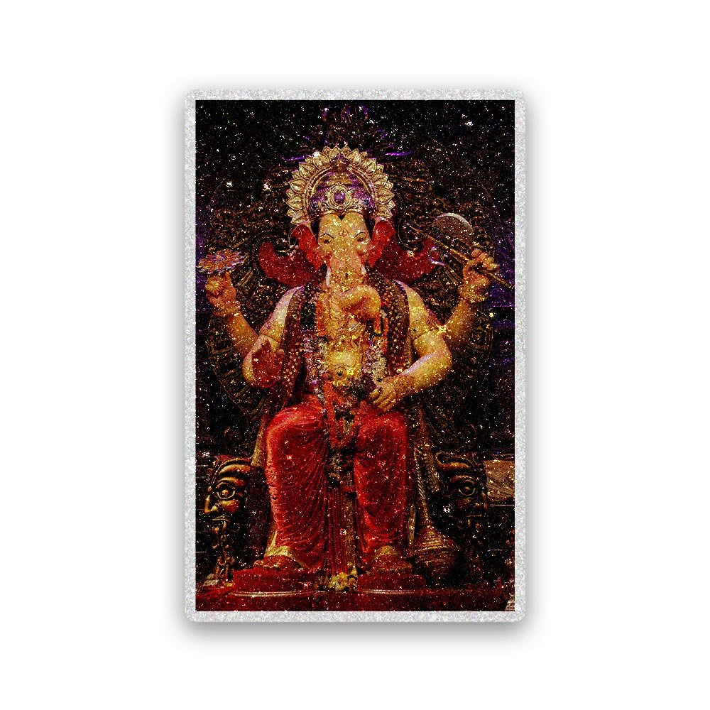 Shree Ganesh 0.2 Glitter Sticker - Glitter Stickers | STICK IT UP