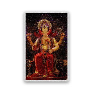 Shree Ganesh 0.2 Glitter Sticker waterproof vinyl decal for laptop, bike, car & bottle