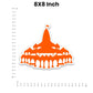 Shree Ram Mandir Bumper Sticker waterproof vinyl decal for laptop, bike, car & bottle