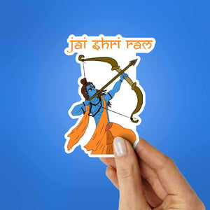 Shree Ram Sticker waterproof vinyl decal for laptop, bike, car & bottle