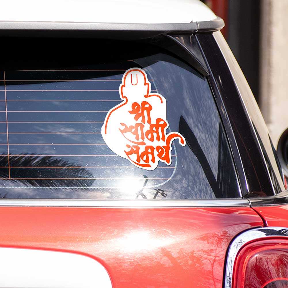 Shree Swami Bumper Sticker waterproof vinyl decal for laptop, bike, car & bottle