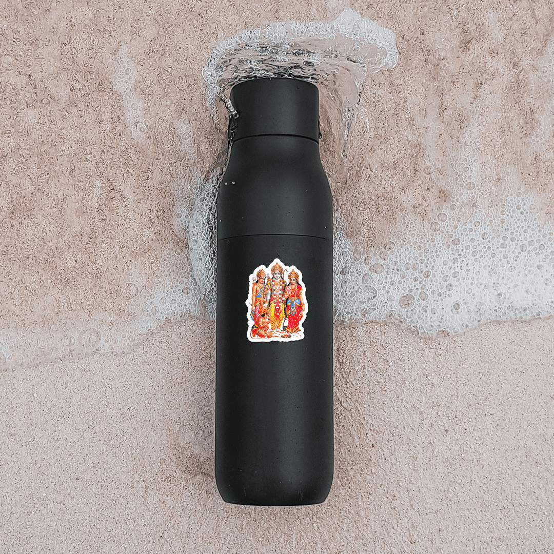 Shri Ram Laxmi Narayan Sticker waterproof vinyl decal for laptop, bike, car & bottle