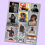 Sidhu Moose Wala Mini sticker sheet waterproof vinyl decal for laptop, bike, car & bottle