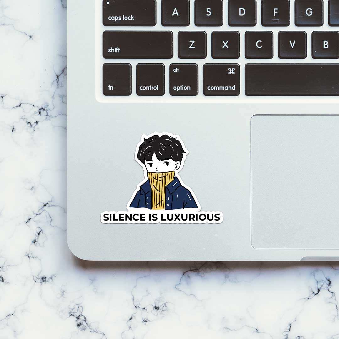 Silence Is Luxurious Sticker waterproof vinyl decal for laptop, bike, car & bottle