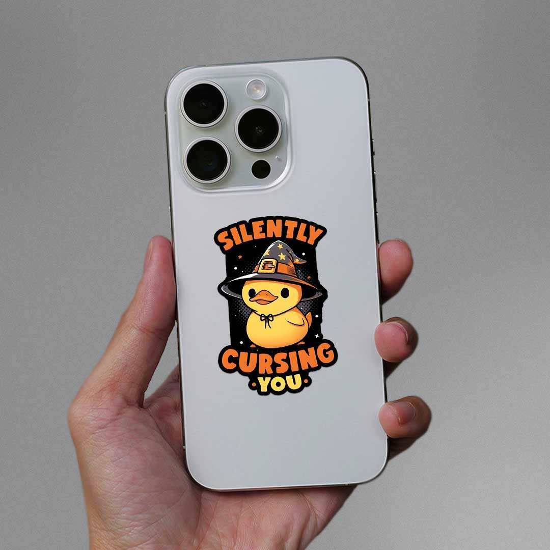 Silently Cursing You Sticker waterproof vinyl decal for laptop, bike, car & bottle
