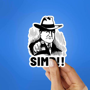 Simp Sticker waterproof vinyl decal for laptop, bike, car & bottle