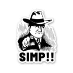 Simp Sticker waterproof vinyl decal for laptop, bike, car & bottle