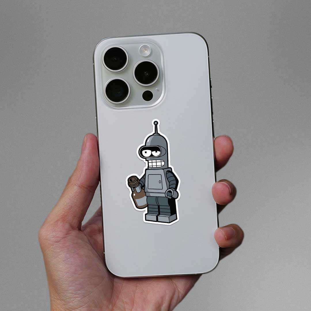 Simpsons Robot Sticker waterproof vinyl decal for laptop, bike, car & bottle