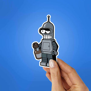 Simpsons Robot Sticker waterproof vinyl decal for laptop, bike, car & bottle