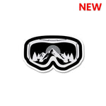 Skiing Glasses Sticker waterproof vinyl decal for laptop, bike, car & bottle