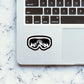Skiing Glasses Sticker waterproof vinyl decal for laptop, bike, car & bottle