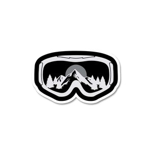 Skiing Glasses Sticker waterproof vinyl decal for laptop, bike, car & bottle
