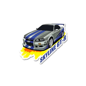 Skyline Gt R Sticker waterproof vinyl decal for laptop, bike, car & bottle