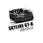 Skyline Gt Sticker waterproof vinyl decal for laptop, bike, car & bottle