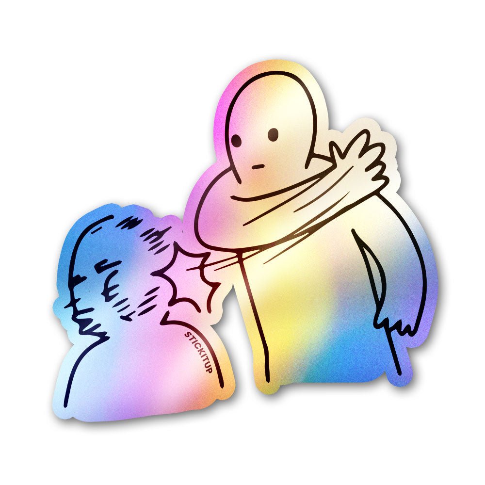 Slap Sticker Holographic Stickers waterproof vinyl decal for laptop, bike, car & bottle