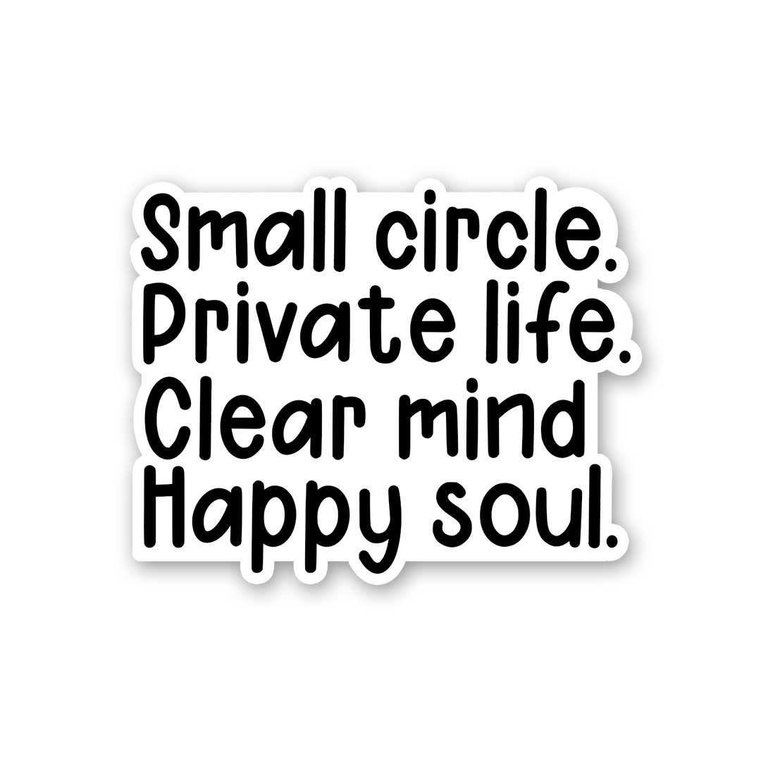 Small Circle Private Life Sticker - Stickers | STICK IT UP