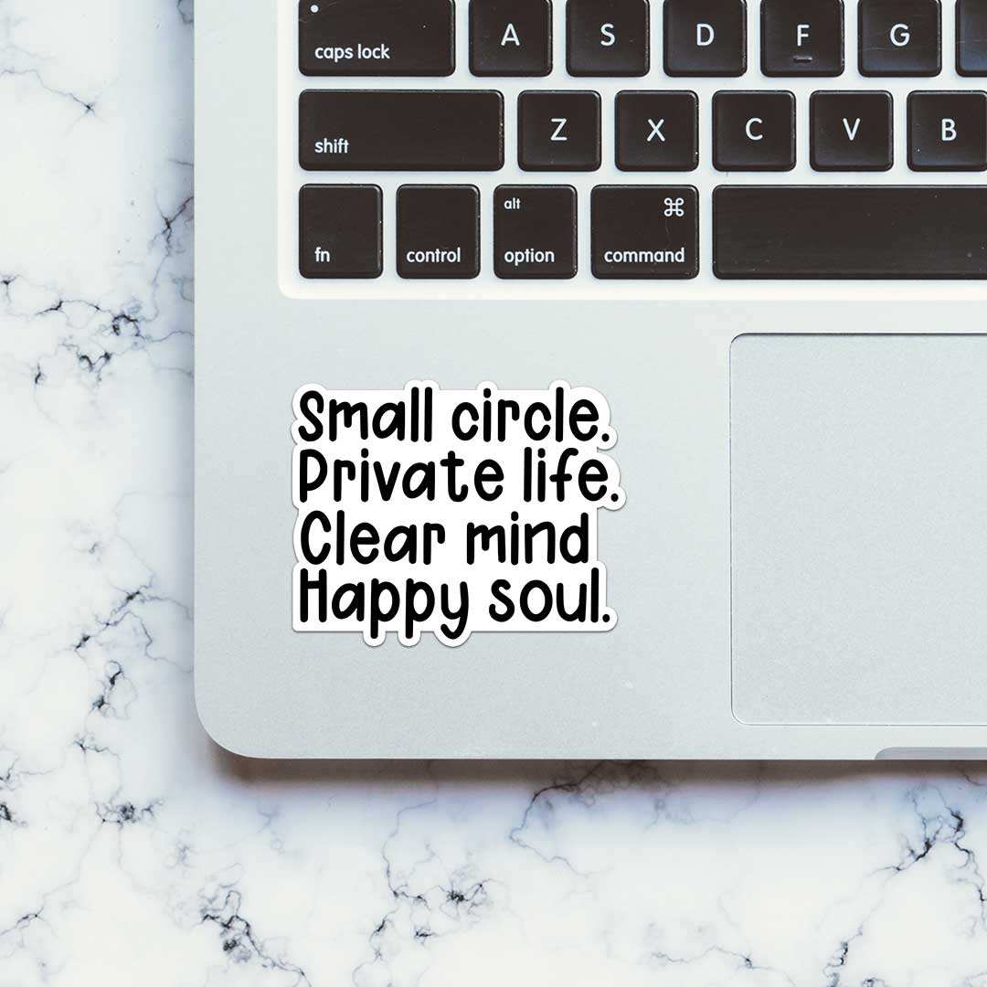 Small Circle Private Life Sticker waterproof vinyl decal for laptop, bike, car & bottle