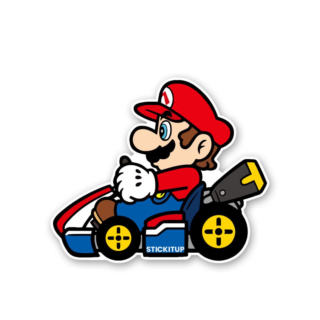 SMario Go Kart Sticker waterproof vinyl decal for laptop, bike, car & bottle