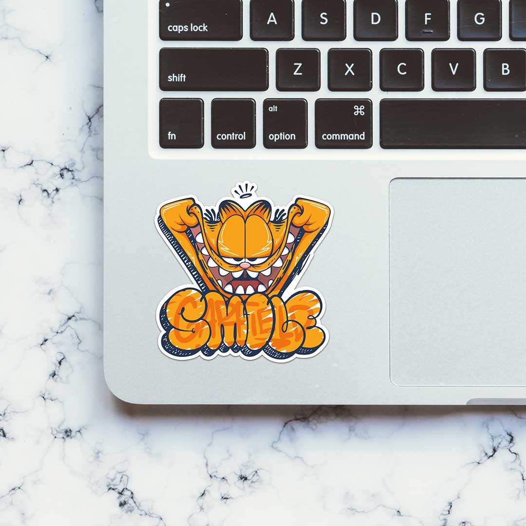 Smile Sticker waterproof vinyl decal for laptop, bike, car & bottle
