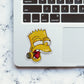 Smoking Bart Glitter Sticker waterproof vinyl decal for laptop, bike, car & bottle