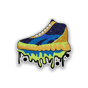 Sneaker Design Glitter Sticker waterproof vinyl decal for laptop, bike, car & bottle