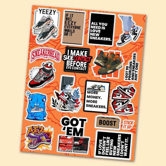 Sneaker Head Mini sticker sheet - STICK IT UP