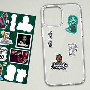 Snoop dog mini sticker sheet waterproof vinyl decal for laptop, bike, car & bottle