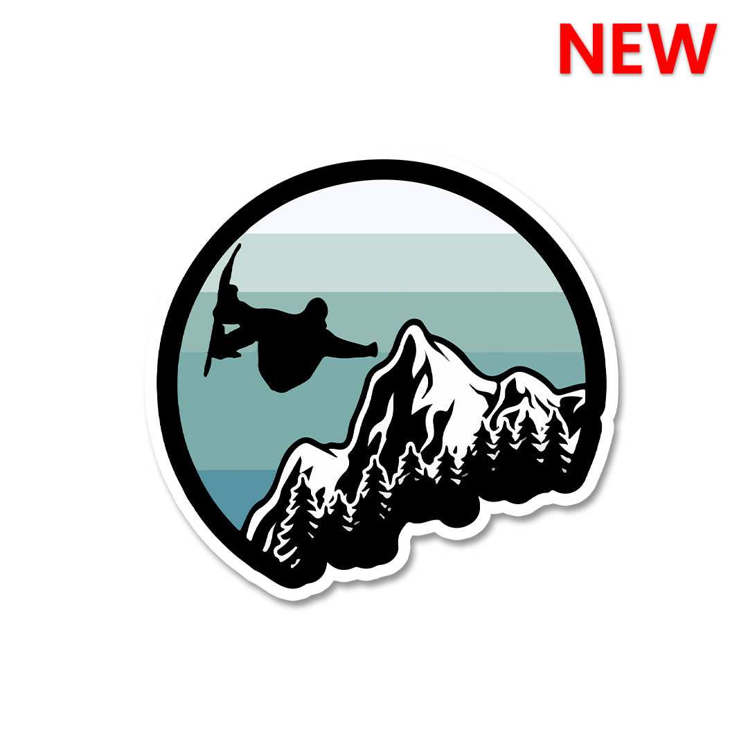 Snow Surfing Sticker waterproof vinyl decal for laptop, bike, car & bottle