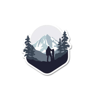 Snow Trekking Sticker waterproof vinyl decal for laptop, bike, car & bottle