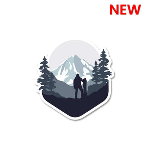Snow Trekking Sticker waterproof vinyl decal for laptop, bike, car & bottle