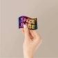 Space Babe Holographic Stickers waterproof vinyl decal for laptop, bike, car & bottle